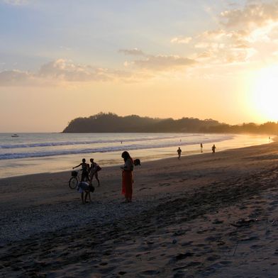 Zonsondergang strand